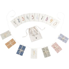 Sebra Geburtstagsgirlande Geschenke/Zahlen 0–9 160 cm, Multi