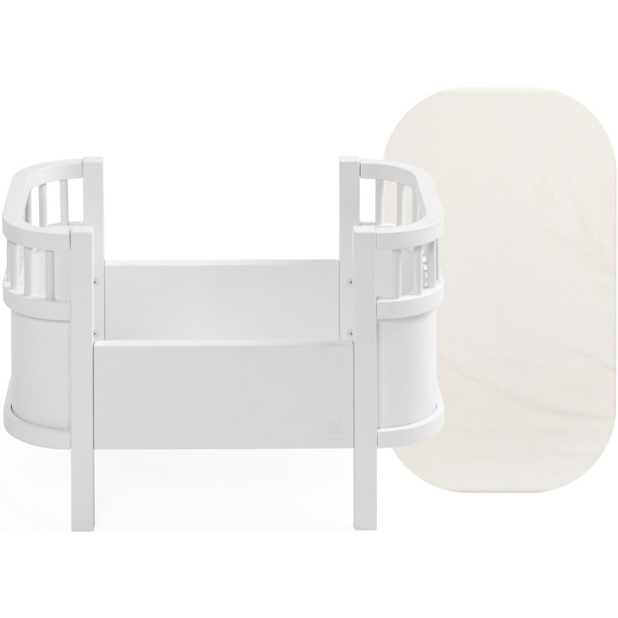 Sebra Dukkeseng m. Madras 49 cm, Hvid