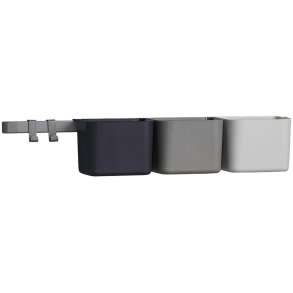 Leander Opbevaringholdere inkl. Skinne 3 stk. 62 cm, Gr�