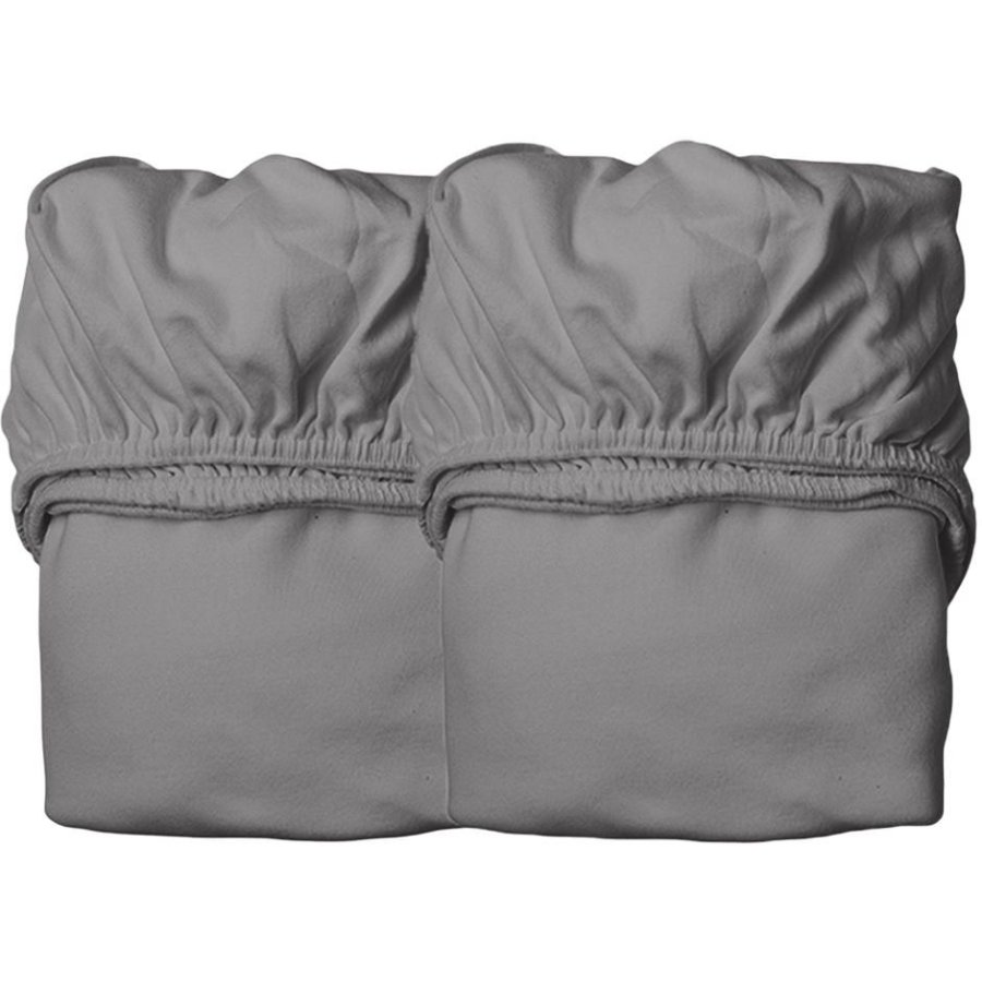 Leander Classic Laken voor Wieg 2-delige set 60x115 cm, Cool Grey