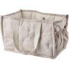Sebra Pusleopbevaringskurv m. Hank 25x18 cm, Morning Beige