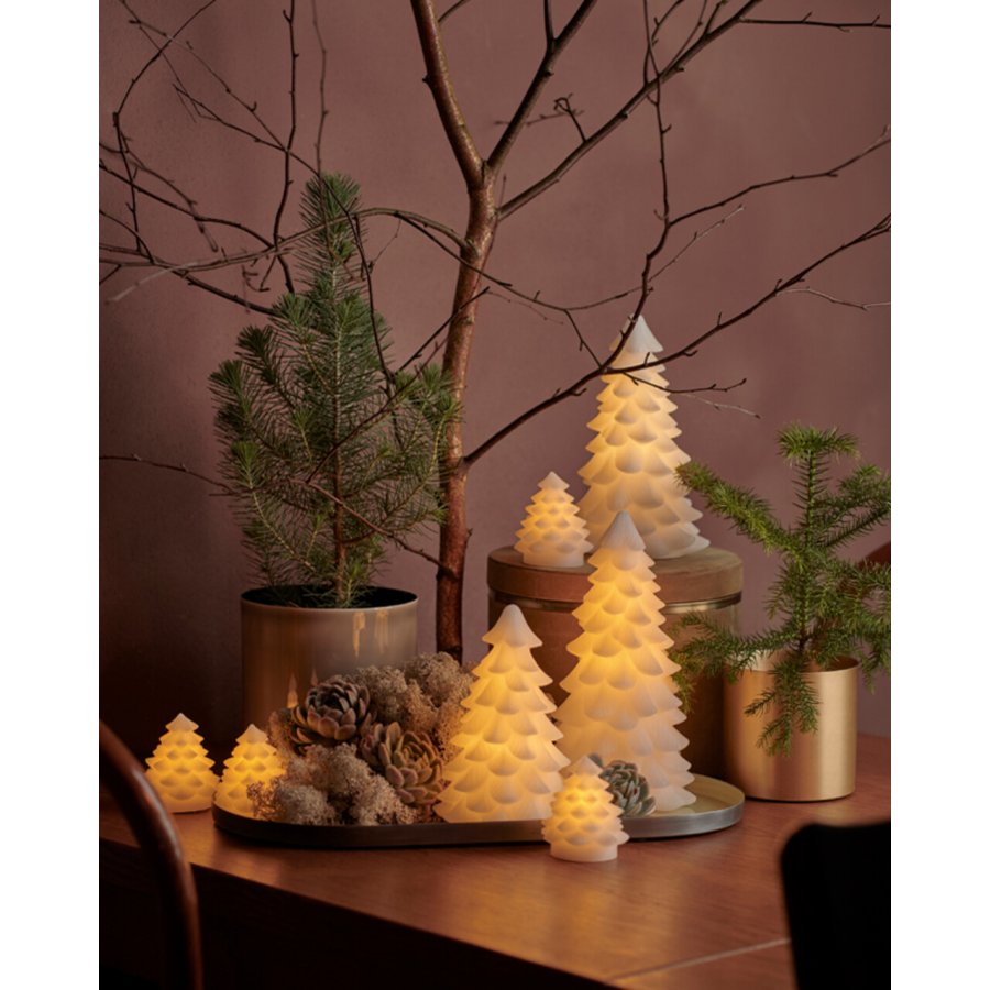 Sirius Carla Lichtdekoration Weihnachtsbaum 4er Set H7 cm, Wei