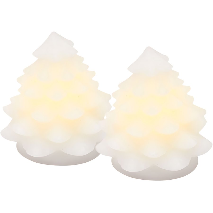 Sirius Carla Juletr� 2 stk. H7 cm, Hvid