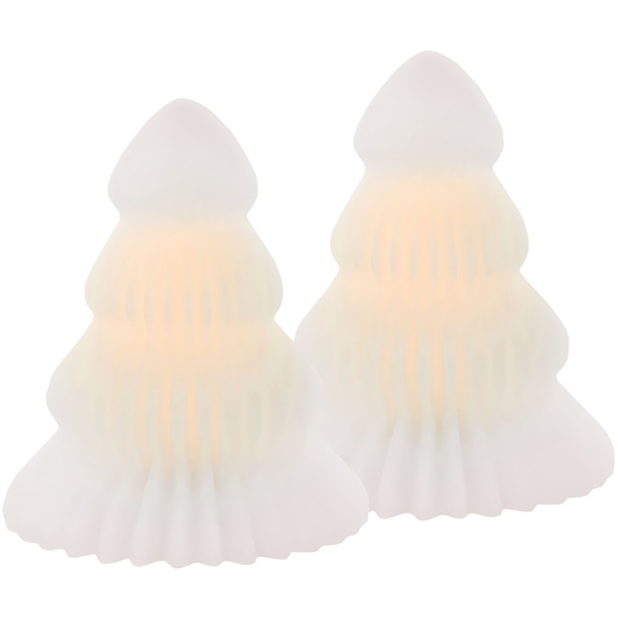 Sirius Claire Juletr� 2 stk. H7 cm, Hvid
