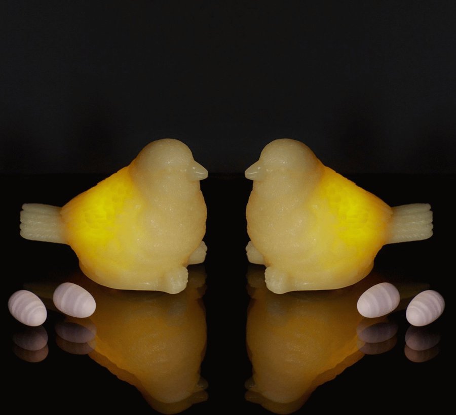 Sirius Erica Lysdekoration Spurv LED 2 stk. H6,7 cm, Pale Yellow