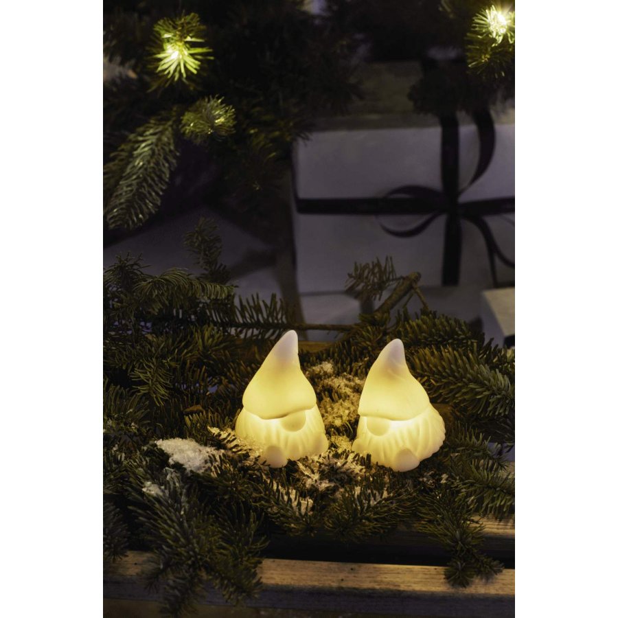 Sirius Coco Lichtdekoration Wichtel LED 2er Set H10 cm, Wei