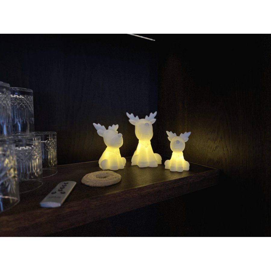 Sirius Naja Lichtdekoration Rentier LED 2er Set H9 cm, Wei