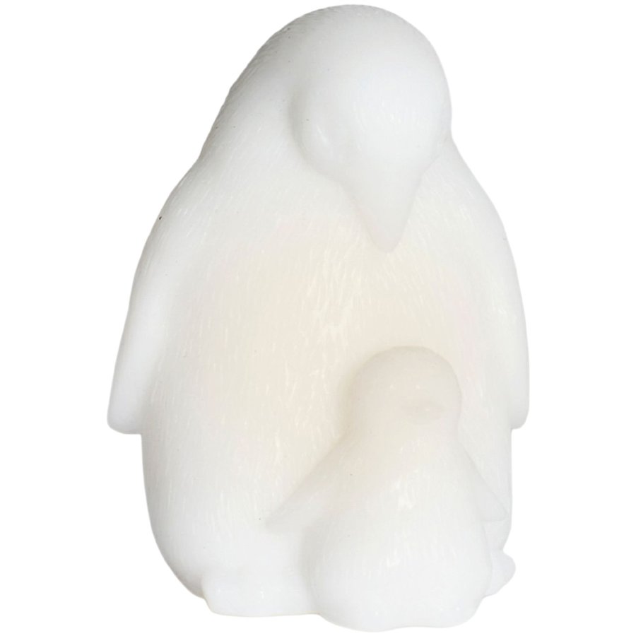 Sirius Lichtdekoration Pinguin mit Jungem LED H11 cm, Weiß