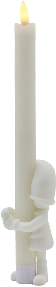 Sirius Tinka Kronenkerze H29 cm, Wei&szlig;