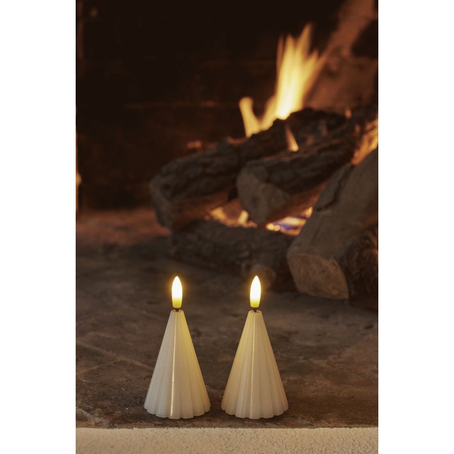 Sirius Laura Lichtdekoration Weihnachtsbaum LED 2er Set H8 cm, Wei