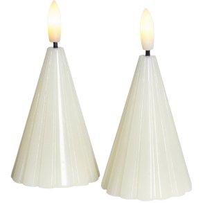 Sirius Laura Lichtdecoratie Kerstboom LED 2 stuks H8 cm, Wit