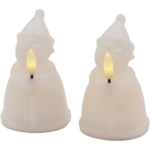 Sirius Julemand 2 stk. H10 cm, Hvid