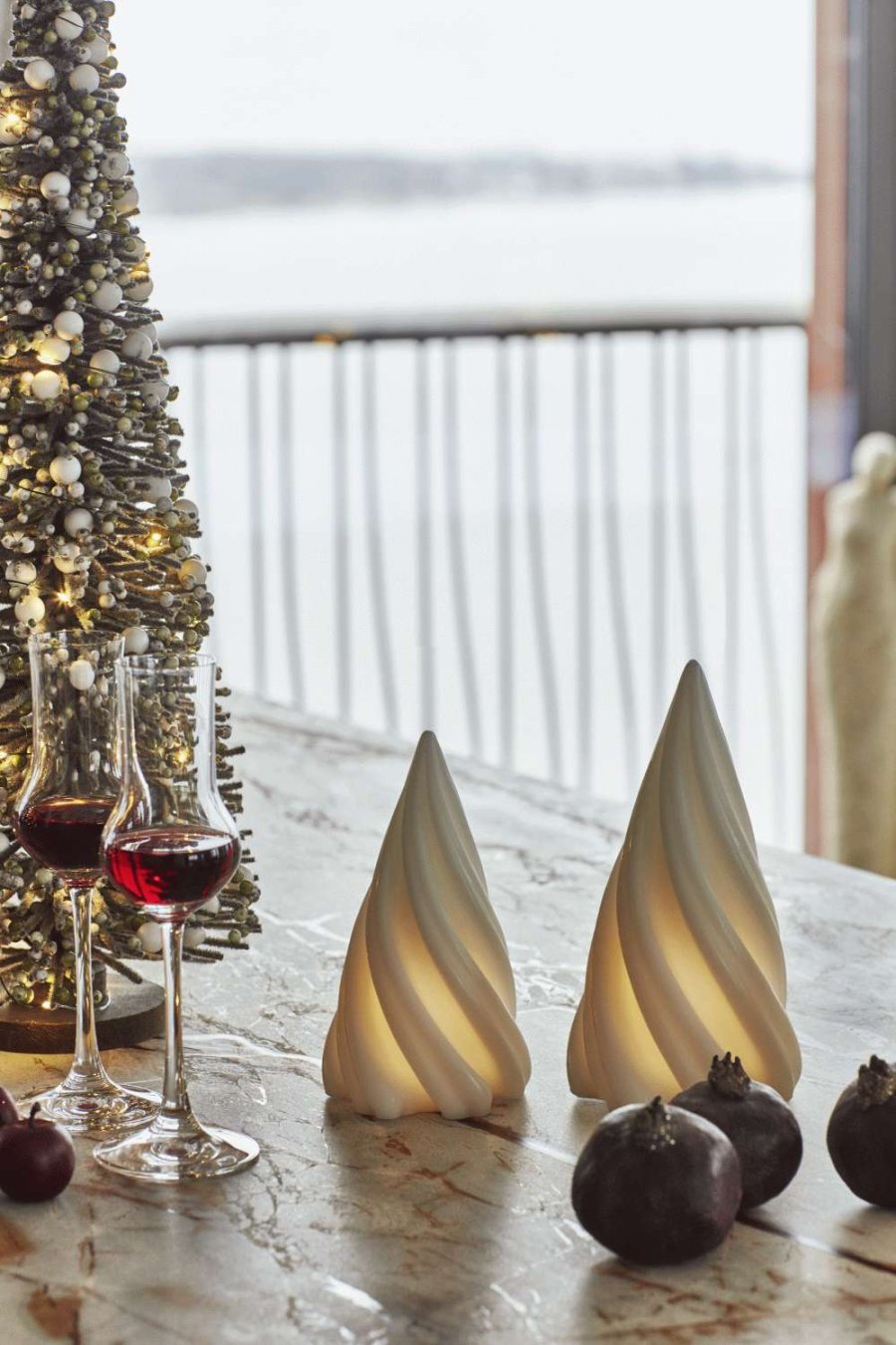 Sirius Olina Lichtdekoration Weihnachtsbaum LED 2er Set H8 cm, Wei