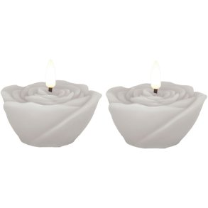 Sirius Rosita Fyrfadslys LED 2 stk. �8/H4 cm, Hvid/Creme