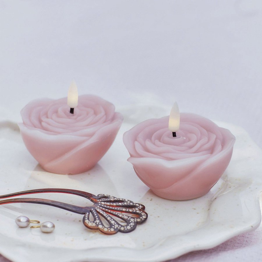 Sirius Rosita Fyrfadslys LED 2 stk. �8/H4 cm, Pink