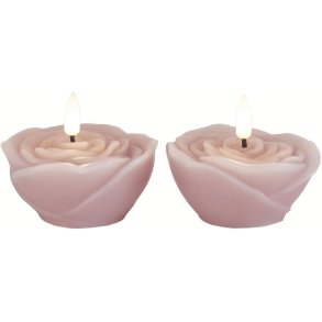 Sirius Rosita Fyrfadslys LED 2 stk. �8/H4 cm, Pink