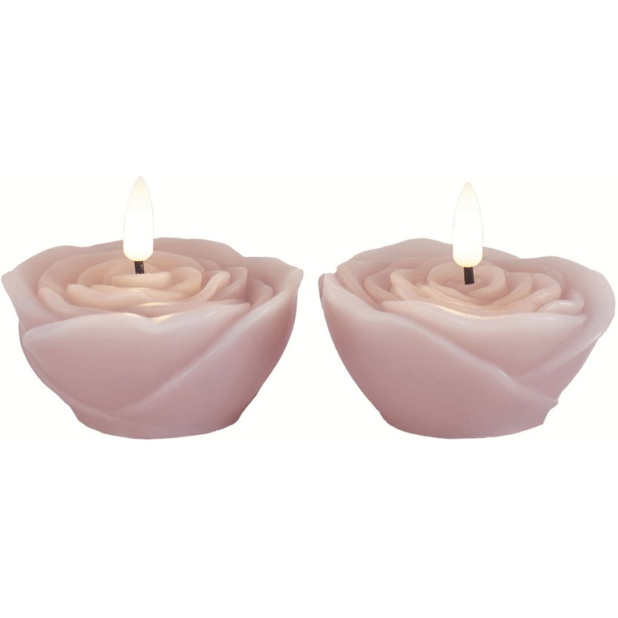 Sirius Rosita Fyrfadslys LED 2 stk. �8/H4 cm, Pink