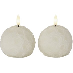 Sirius Rosalina Kuglelys LED 2 stk. �8,3/H7 cm, Creme