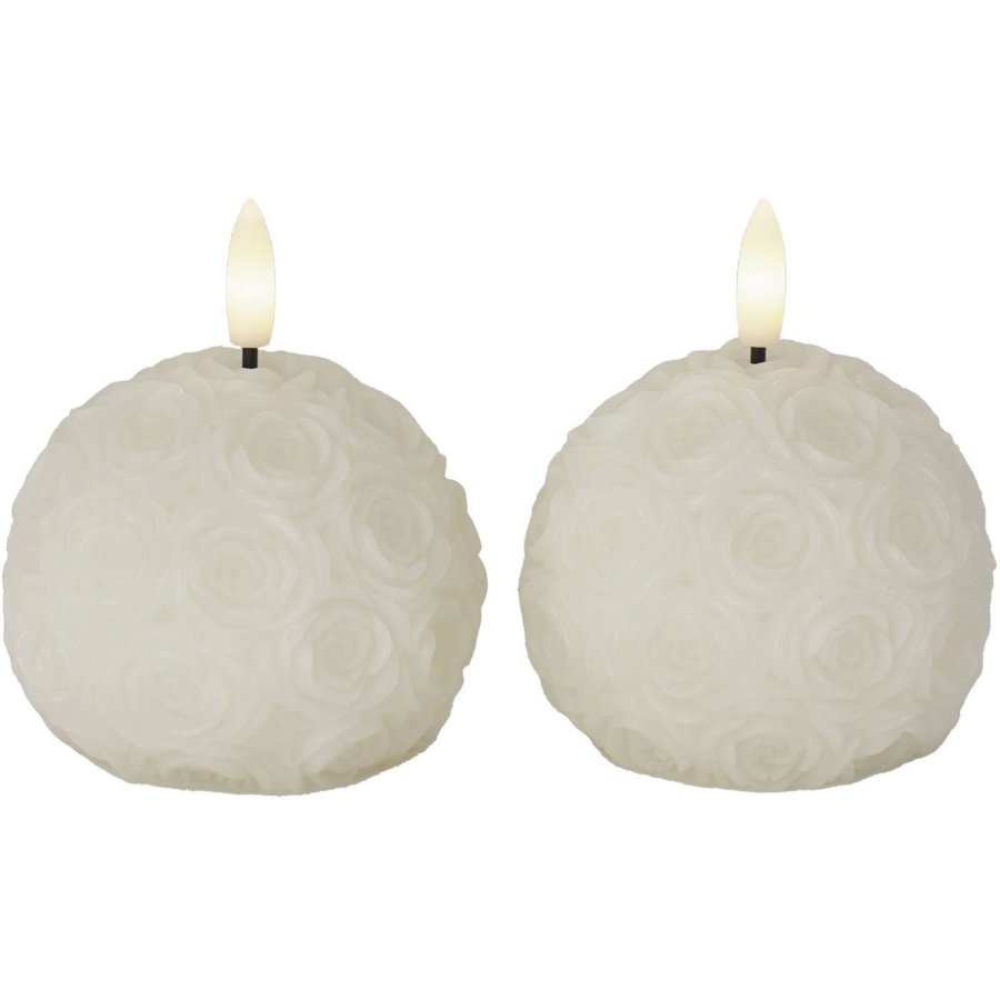 Sirius Rosalina Kuglelys LED 2 stk. �8,3/H7 cm, Creme