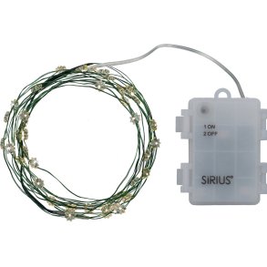 Sirius Sike Miniblomst m. Timer Lyskde 3,9 m, Grn/Klar