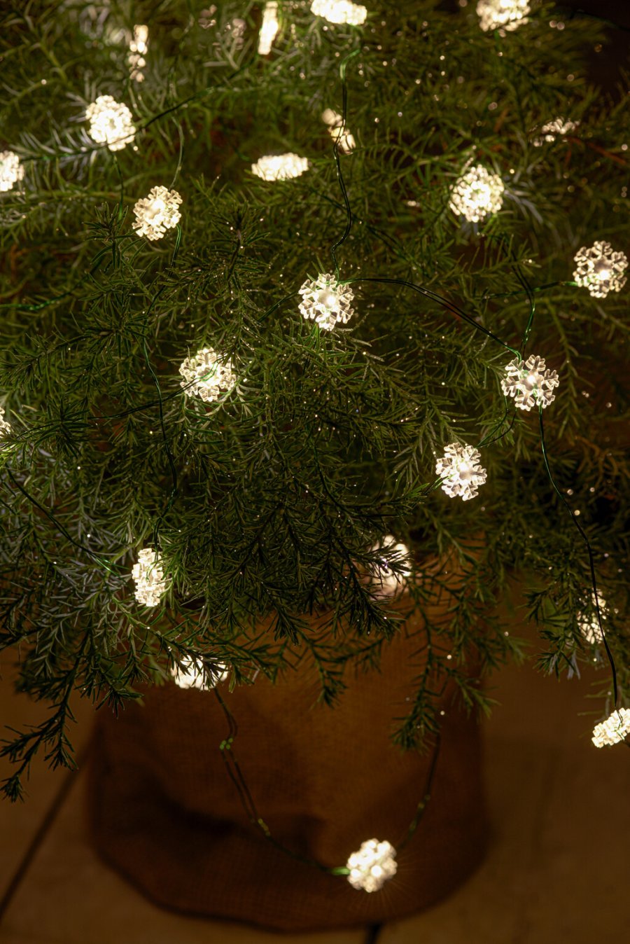 Sirius Nynne Nynne Schneeflocken Lichterkette 3,9 m, Grün/Klar