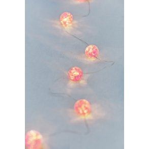 Sirius Maja Lichterkette Kugel 20 LED 2 m, Rosa