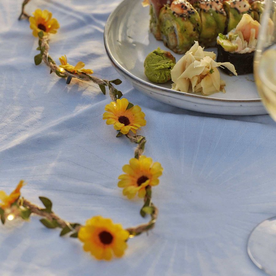 Sirius Flora Lichterkette Blume 20 LED 2 m, Gelb/Gr&uuml;n