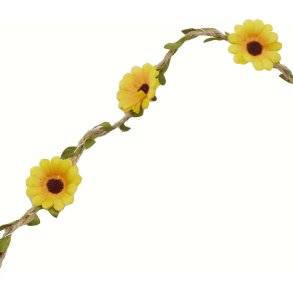 Sirius Flora Lichterkette Blume 20 LED 2 m, Gelb/Gr&uuml;n