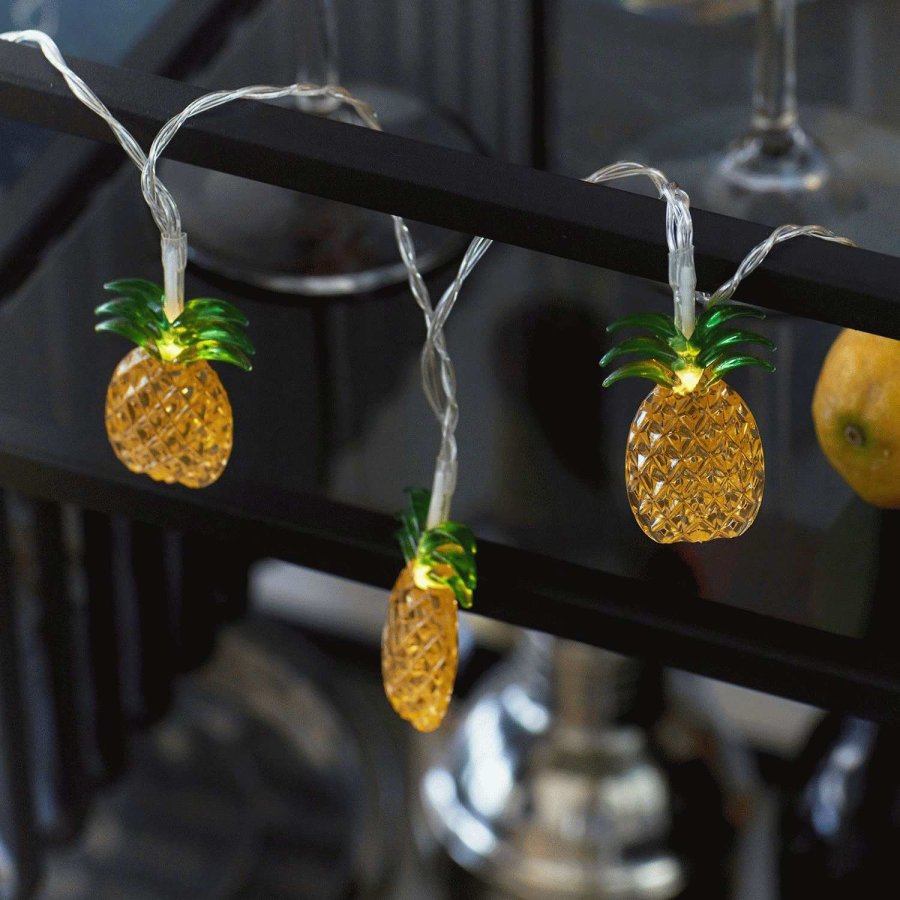 Sirius Lulu Lichterkette Ananas 10 LED 1,35 m, Gelb/Gr&uuml;n