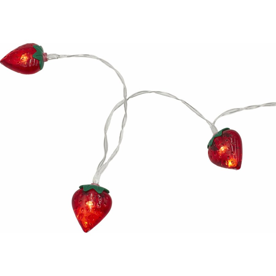 Sirius Lulu Lichterkette Erdbeere 10 LED 1,35 m, Rot/Gr&uuml;n