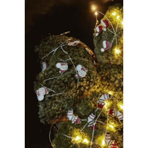Sirius Nille Lichterkette Weihnachtsmann LED 90 cm, Klar