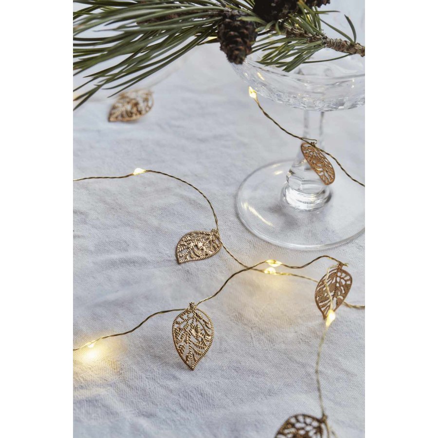 Sirius Marlin Lichterkette Blatt LED 2 m, Gold