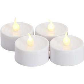 Sirius Lone Fyrfadslys 4 stk. 3,5 cm, Hvid