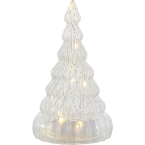 Sirius Lucy Lysdekoration Træ H16,5 cm, Klar/Hvid