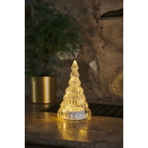 Sirius Lucy Lysdekoration Træ H16,5 cm, Klar/Hvid