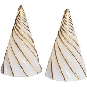 Sirius Vilma Lichtdecoratie Kerstboom LED 2 stuks H11 cm, Wit/Goud