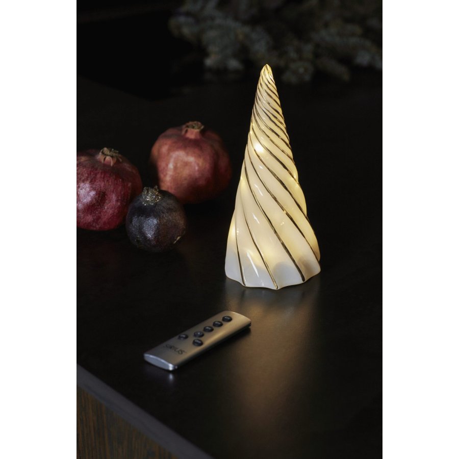 Sirius Vilma Lichtdekoration Weihnachtsbaum LED H19 cm, Wei/Gold