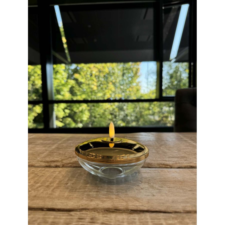 Sirius Lia Genopladelig Lysdekoration 9,9 cm, Guld
