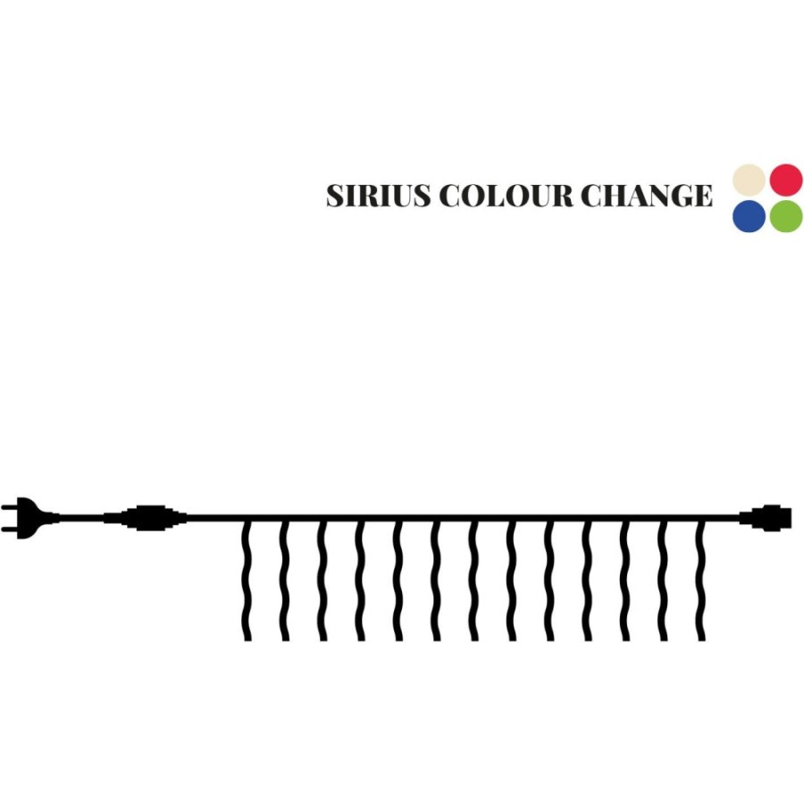 Sirius Tech-Line Colour Change Iskrystal Starterset 2,5 m, Warmwei&szlig;/Mehrfarbig