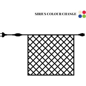 Sirius Tech-Line Colour Change Net Starterset 3x3 m, Warmwei&szlig;/Mehrfarbig