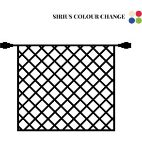 Sirius Tech-Line Colour Change Net Erg&auml;nzungsset 3x3 m, Warmwei&szlig;/Mehrfarbig
