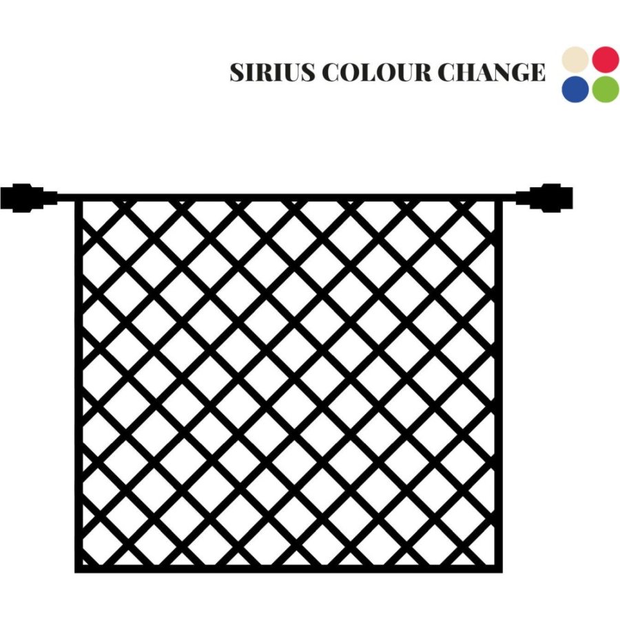 Sirius Tech-Line Colour Change Net Erg&auml;nzungsset 3x3 m, Warmwei&szlig;/Mehrfarbig
