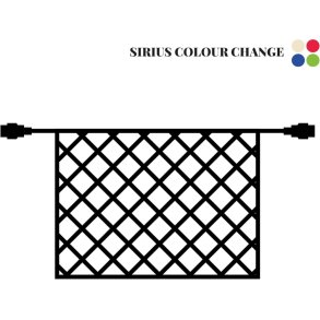 Sirius Easy-Line Connect Colour Change Net Erg&auml;nzungsset 2,5x1,5 m, Warmwei&szlig;/Mehrfarbig