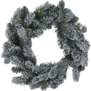 Sirius Anton Julekrans 45 cm, Grn/Snehvid