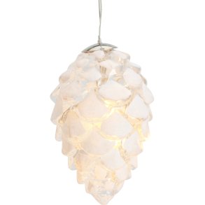 Sirius Celina Lysdekoration Kogle H8 cm, Snehvid