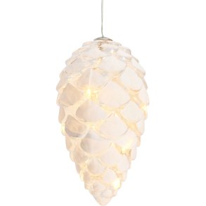 Sirius Celina Lysdekoration Kogle H12 cm, Snehvid