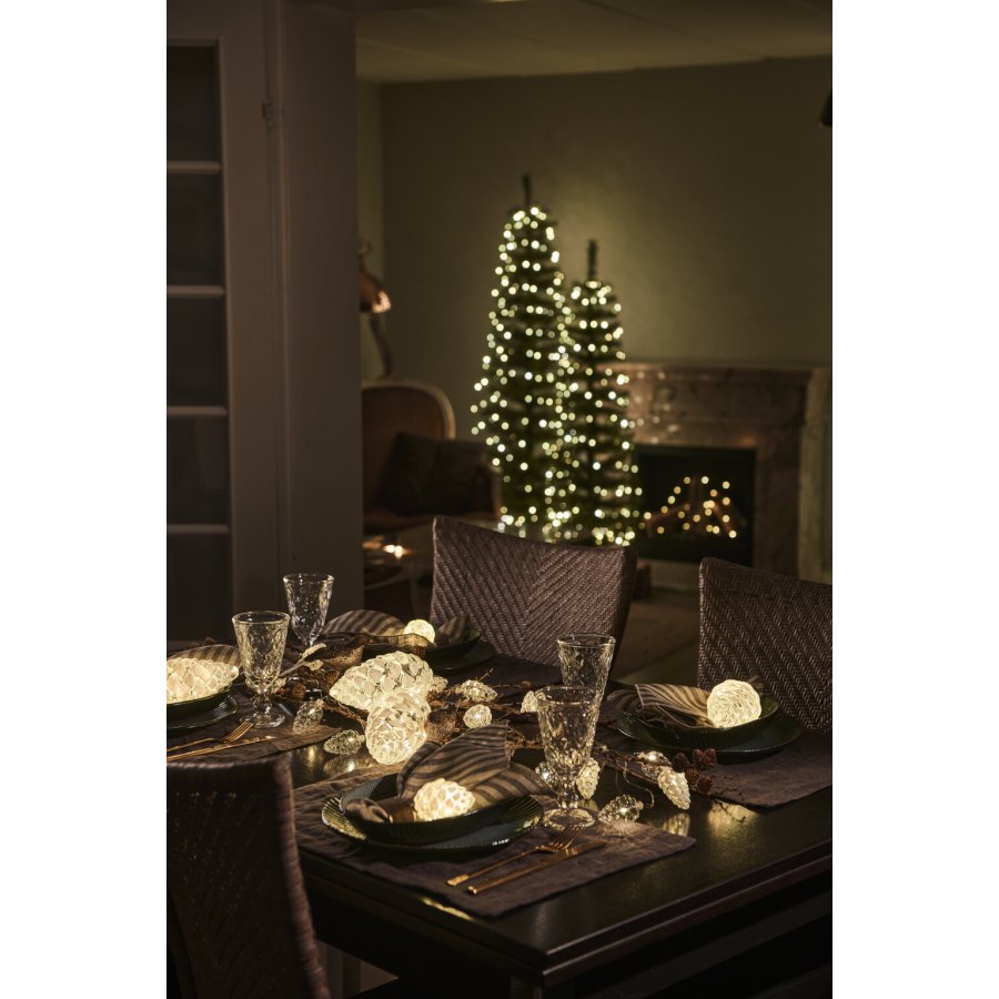 Sirius Celina Lysdekoration Kogle H12 cm, Snehvid