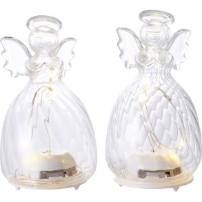 Sirius Wave Lysdekoration Engel 2 stk., Klar