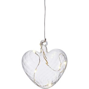 Sirius Wave Hngedekoration Hjerte 8 cm, Klar