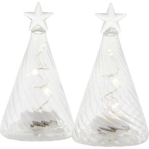 Sirius Wave Tr 2 stk. H9 cm, Klar